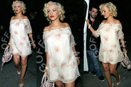 xtinaboccoli2 Look corto anche per Christina Aguilera