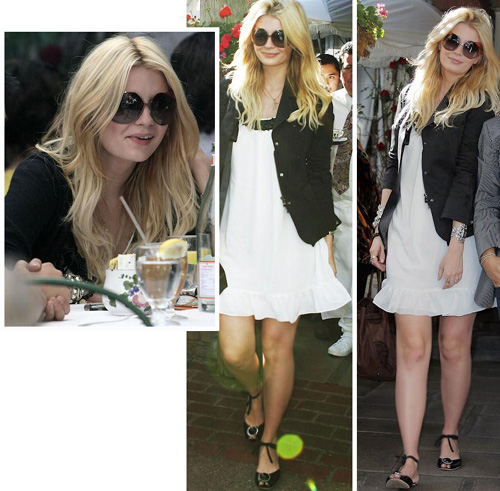 mischa Mischa Barton @ Ivy Restaurant in L.A