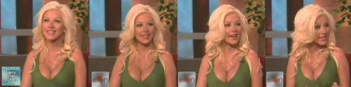 xtinaellen Christina Aguilera @ Ellen Degeneres Show