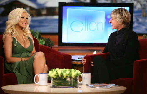 xtinaellen1 Christina Aguilera @ Ellen Degeneres Show