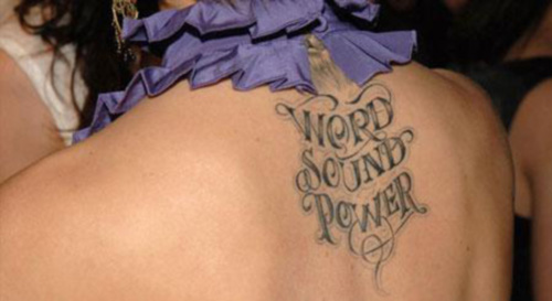 tatoo Word Sound Power Tatoo