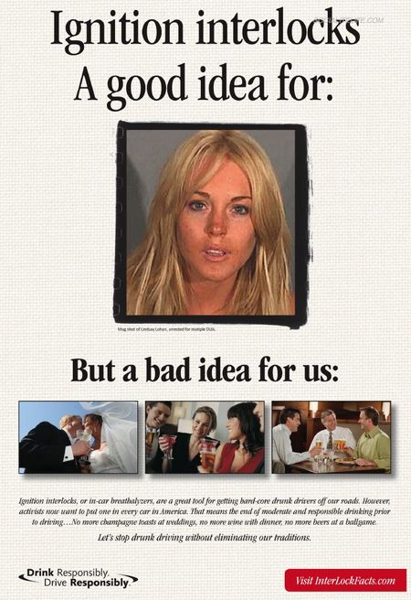 lindsaylohan drunkdriving ad 050208 thumb Limmagine di Lindsay usata come cattivo esempio