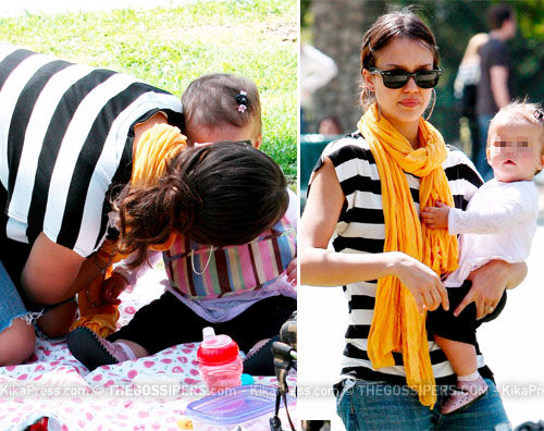 alba picnic Picnic al parco per Jessica Alba