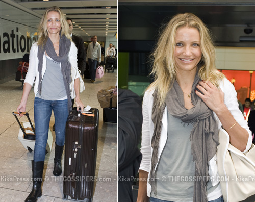 camvola Cameron Diaz arriva a Londra