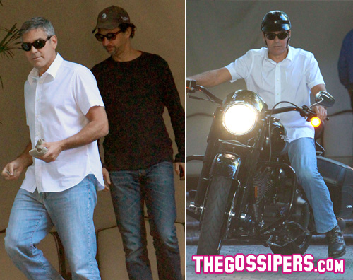 george clooney moto George Clooney a pranzo con un amico