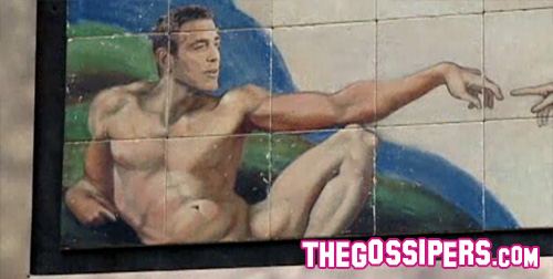 clooney michelangelo2 George Clooney prende il posto di Adamo