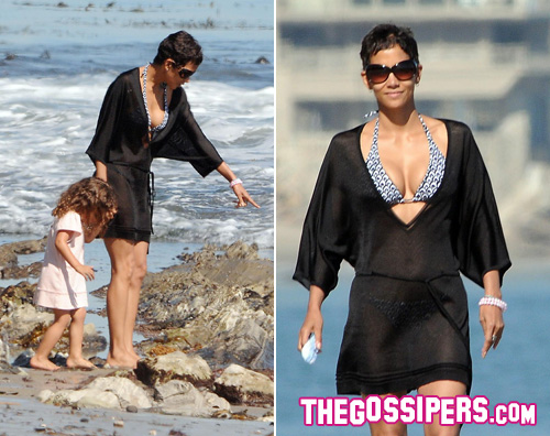 halleberry2 Halle Berry in spiaggia con Nahla