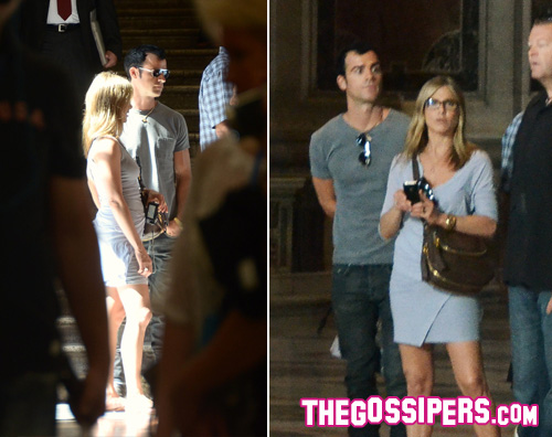 aniston2 Jennifer Aniston e Justin Theroux a San Pietro