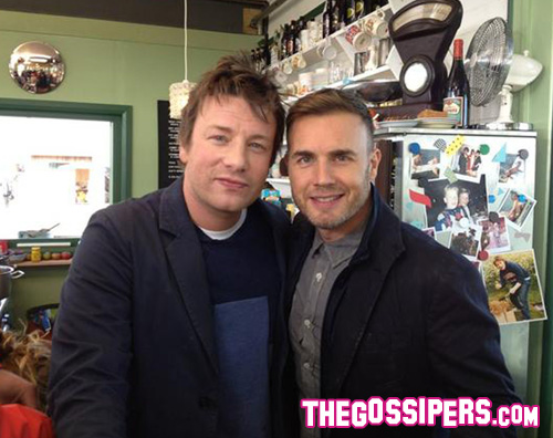 jamie gary2 Gary Barlow in cucina da Jamie Oliver