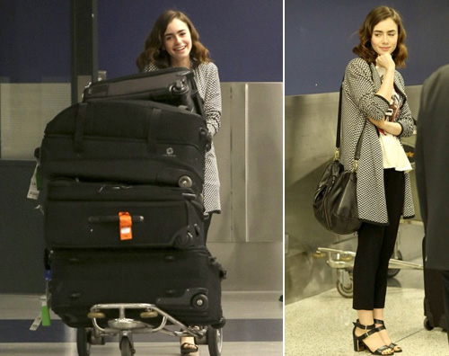 lily Lily Collins torna a Los Angeles dopo il tour