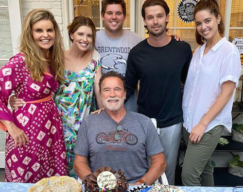 schwarzenegger Arnold Schwarzenegger, festa di compleanno in famiglia