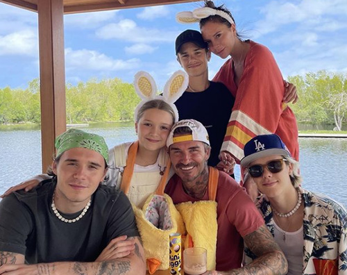 beckham Pasqua in famiglia per i Beckham